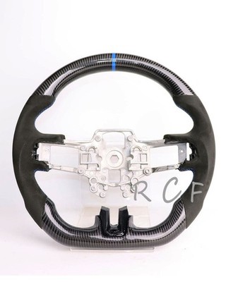 Alcantara Leather Carbon Fiber Steering Wheel For Ford Mustang GT Shellby 18-23