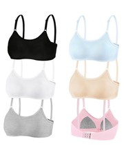 Training Bras for Girls Wireless Teen Bra 12-14 14-16 Lightly Padded Cotton B...