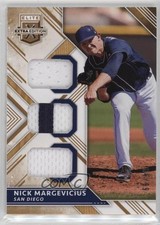 2018 Panini Elite Extra Edition Triple Materials Gold /99 Nick Margevicius 0q0m