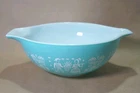 Vintage PYREX #444 Turquoise Amish Butterprint Cinderella 4qt Mixing Bowl 13"