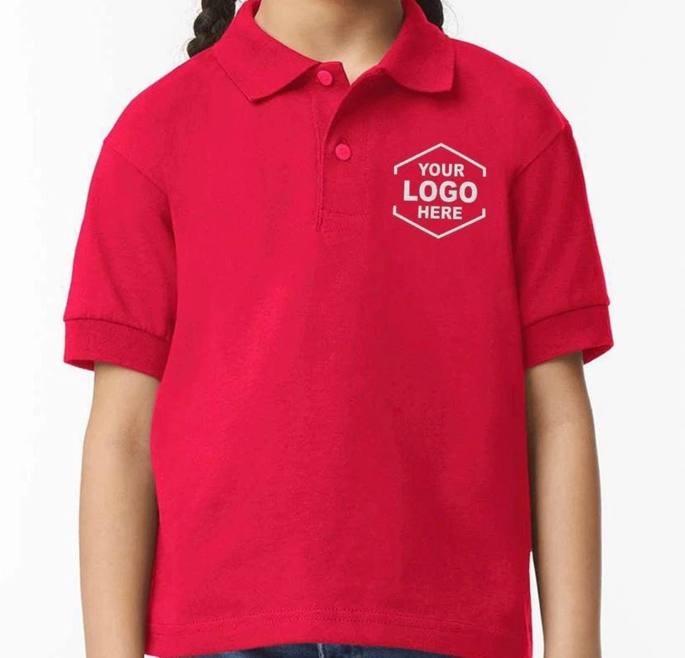 Custom Polo T-Shirt Customized ,Text, Logo on  Shirt Personalized business logo - Image 3 of 4
