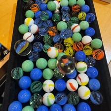 Over 100 Colorful Glass Marbles Collection 1.4 pounds