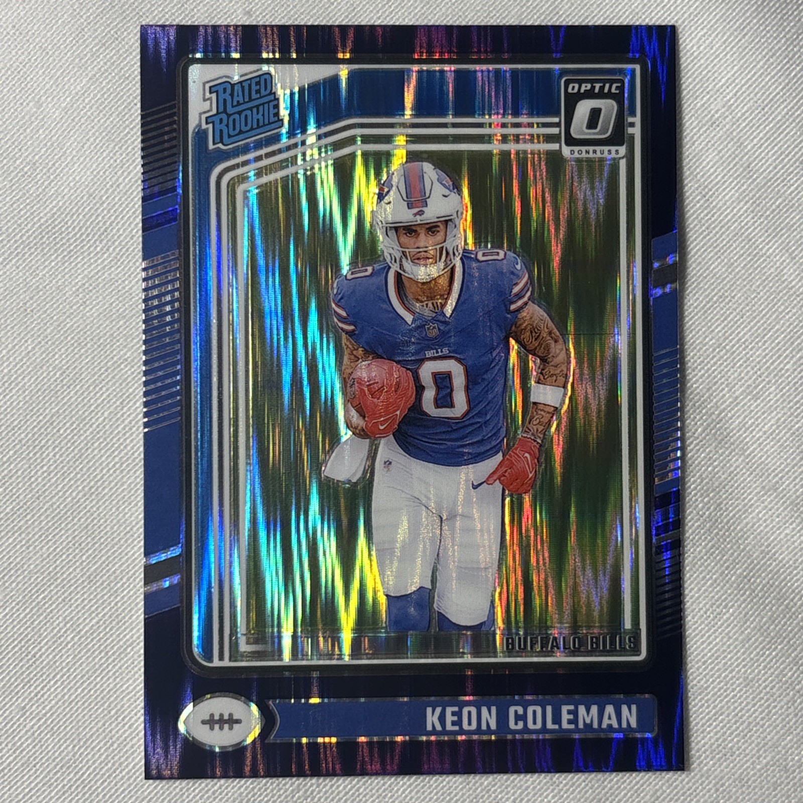 2024 Panini Donruss Optic - Rated Rookie Keon Coleman #263 Purple Shock Prizm