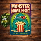 Humorous Creature Movie Tin Sign Vintage Horror Movie Wall Decor 8x12