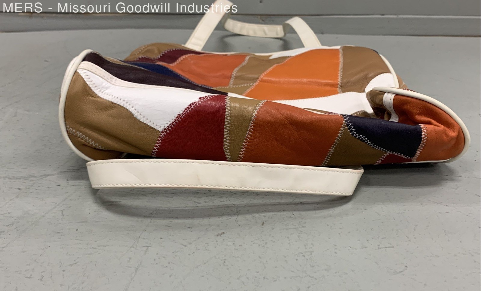 Womens Multicolor Patchwork Pattern Faux Leather … - image 5