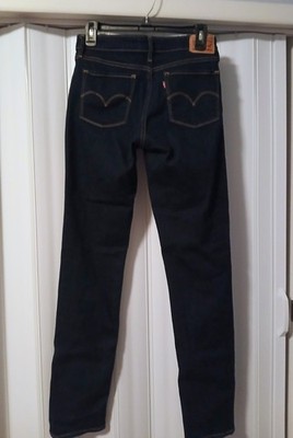 Levis 712 Slim Jeans - Dark Wash Blue Denim