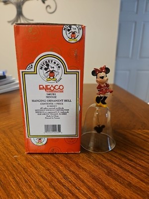 Vintage Disney Enesco Hanging Ornament Bell - Minnie 