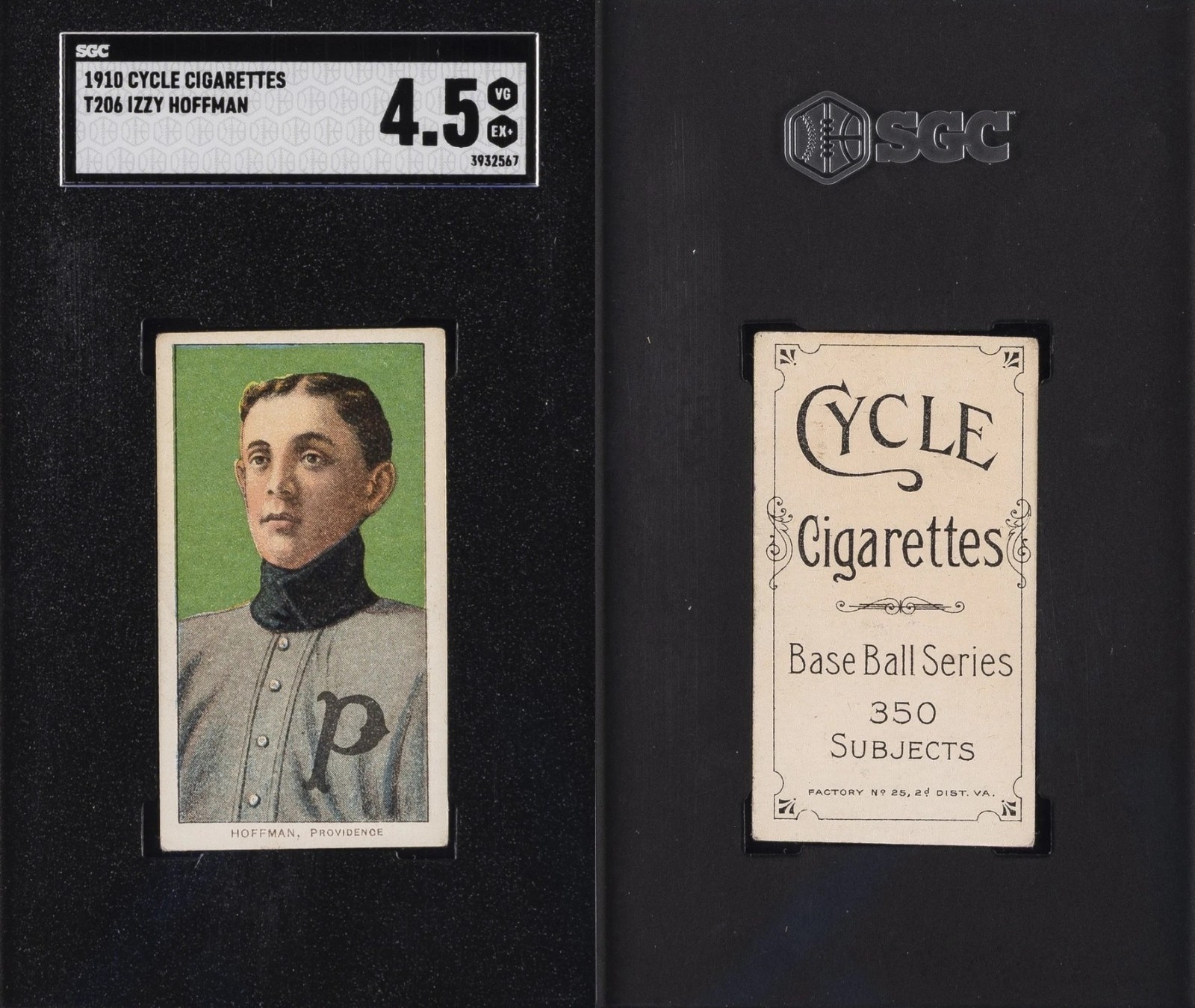 1909-1911 T206 Harry Hinchman Toledo Mud Hens SGC 4.5 ***Cycle 350***