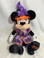 2018 Disney Minnie Mouse 16" Halloween Witch Themed Hat Dress Purple Orange