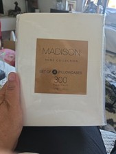 Madison Home Set of 4 Standard Pillowcases White 100 Cotton 20 x 30 Home Linen