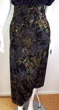 VTG 1990s Yohji Yamamoto Floral Lace Overlay Skirt Pants Asymmetrical Wool Med