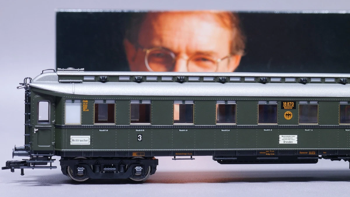 H0 DC Brawa 2444 Preußischer D-Zug-Wagen 3. Kl. C4ük 18 870 Han DRG OVP #ST_731
