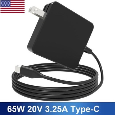65W Type C USB-C Charger for Lenovo Chromebook 300e 100e Laptop Power Supply