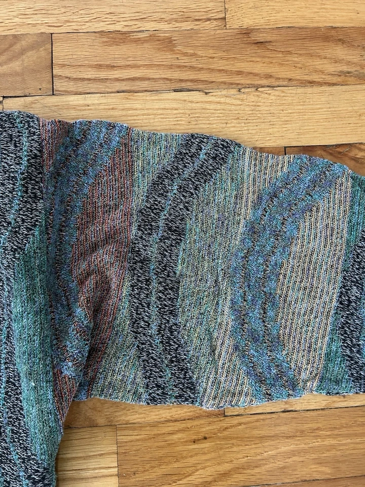 VTG St. Croix Multicolor Sweater Coogi Style Crew Neck 90’s USA Men’s Sz L - Image 3 of 4
