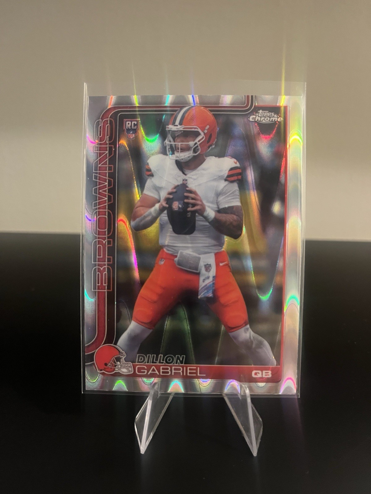 2025 Topps Chrome Dillon Gabriel RayWave Refractor Parallel Rookie Card #317