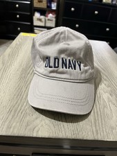 Child  s Medium Old Navy Baseball Cap Gray With Navy Trim Elastic Back