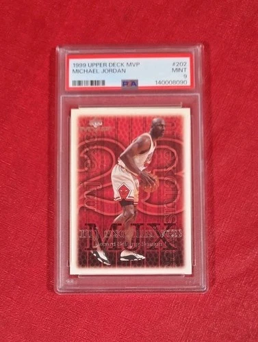 1999-00 Upper Deck MVP #202 Michael Jordan Chicago Bulls NBA Card PSA 9
