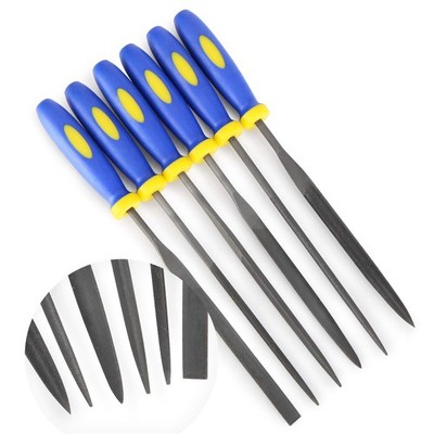 MINI Needle File Set (Carbon Steel 6 Piece-Set) Hardened Alloy Strength Steel...