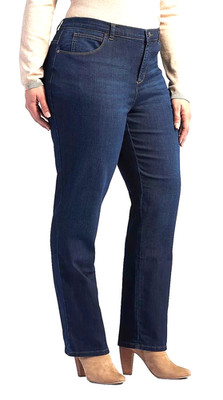 Women's Sonoma Premium Plus Dark Wash Denim Jeans Straight Leg Size 24W