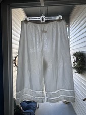 Adorna Nylon Bloomers Pettipants Slip Women's Medium 100 Nylon White