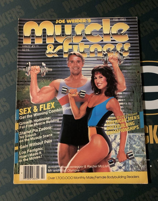 Joe Weider Muscle & Fitness Magazine Feb 1983 English Schwarzenegger Ferrigno