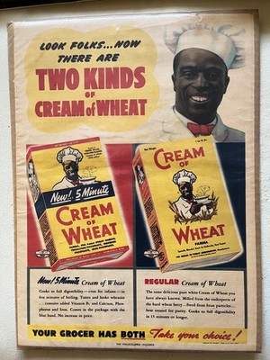 1939 Original Cream of Wheat Ad -''Two Kinds of Cream of Wheat''  11 x 15 inches