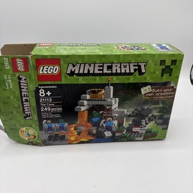 LEGO Minecraft: The Cave (21113) - 100% Complete with Minifigs, Box, & Manual