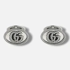 Gucci Men's Silver Marmont 925 Sterling Silver Double-G Cufflinks