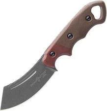 TOPS Viking Tactics Patriot 3" Carbon Green Tan Micarta Fixed Knife VTAC-07
