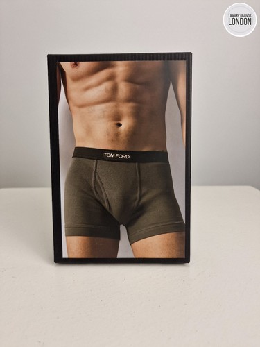Tom Ford Mens Boxer Briefs Cotton Large Slate Jersey Brand New Authentic RRP £55 - Picture 1 of 6