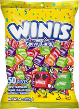 Chewy Candy Original Variety Bag   Taffy Candy 50 individually wrapped pieces-