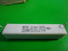 Resistor 10 Watt (1) Cement Power Resistor 3.9 ohm NOS NTE Canada