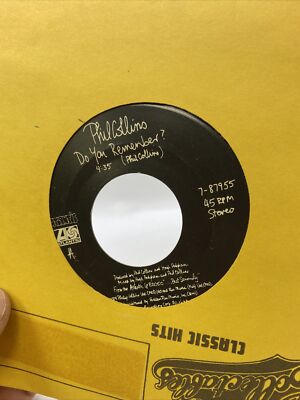 Phil Collins I Wish It Would Rain Down / Do You Remember 45 RPM Vinyl Record VG+