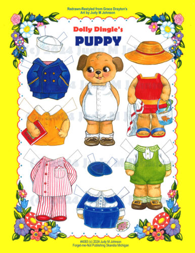 Dolly Dingle's Pets - WELPE & KÄTZCHEN, 2 Kartondrucke von Judy M Johnson #4083 - Bild 2 von 2
