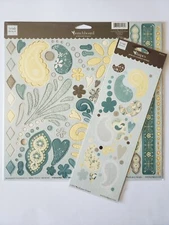 NIP Heidi Grace Winnefred St Glitter Cardstock Stickers & Chipboard Paisley