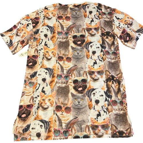 Secret Treasures Cat Dog Bunny Pajamas Womens Size Large/XL Nightgown Sleepshirt - Picture 7 of 7