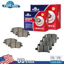 For Chevrolet Cruze Volt Bolt EUV LT Front & Rear Disc Ceramic Brake Pads Set