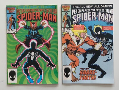 Spectacular Spider-man #115 & 116 (Marvel 1986) 2 x FN/VF comics