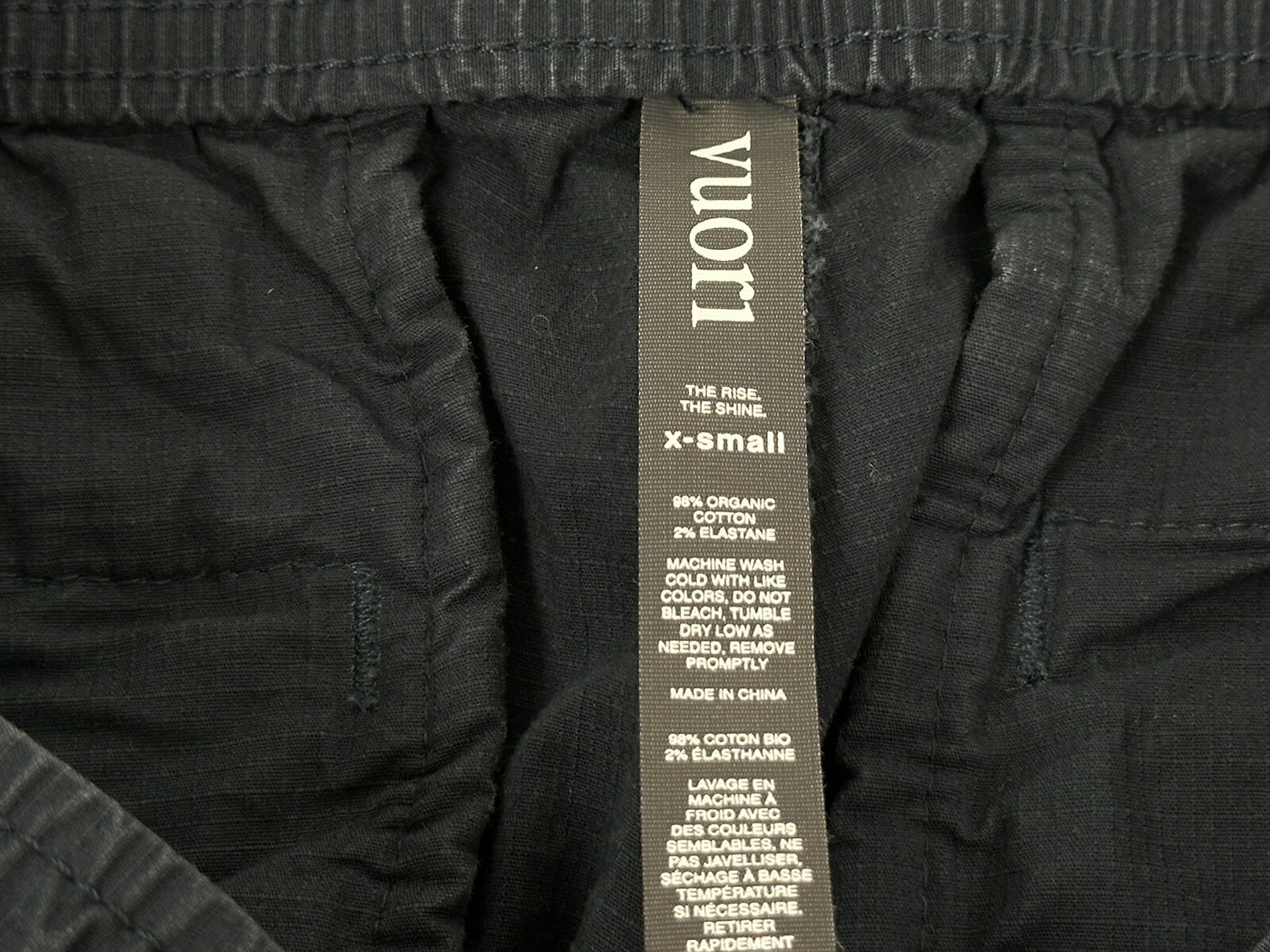 VUORI Men’s RIPSTOP CLIMBER Joggers Pants Size X Small Blue Inseam 30 Inches image 3