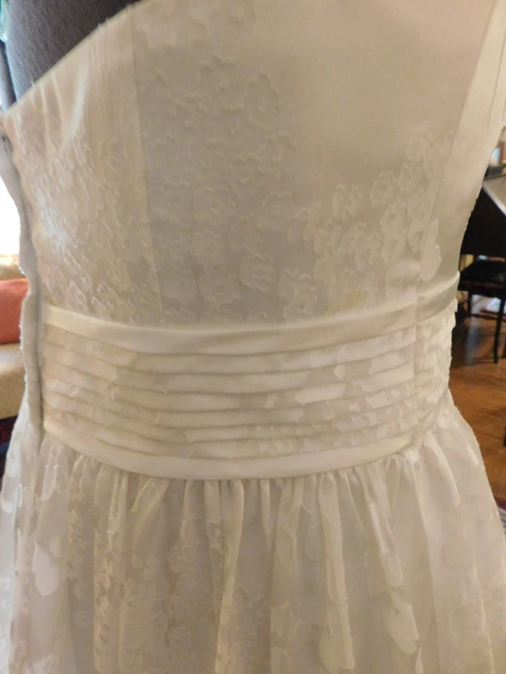 PRECIOSA GALINA BLANCA SUAVE POLI (SEDOSA) DISEÑO FLORAL SIN TIRANTES BODA MARRÓN S10 Foto 4 de 4