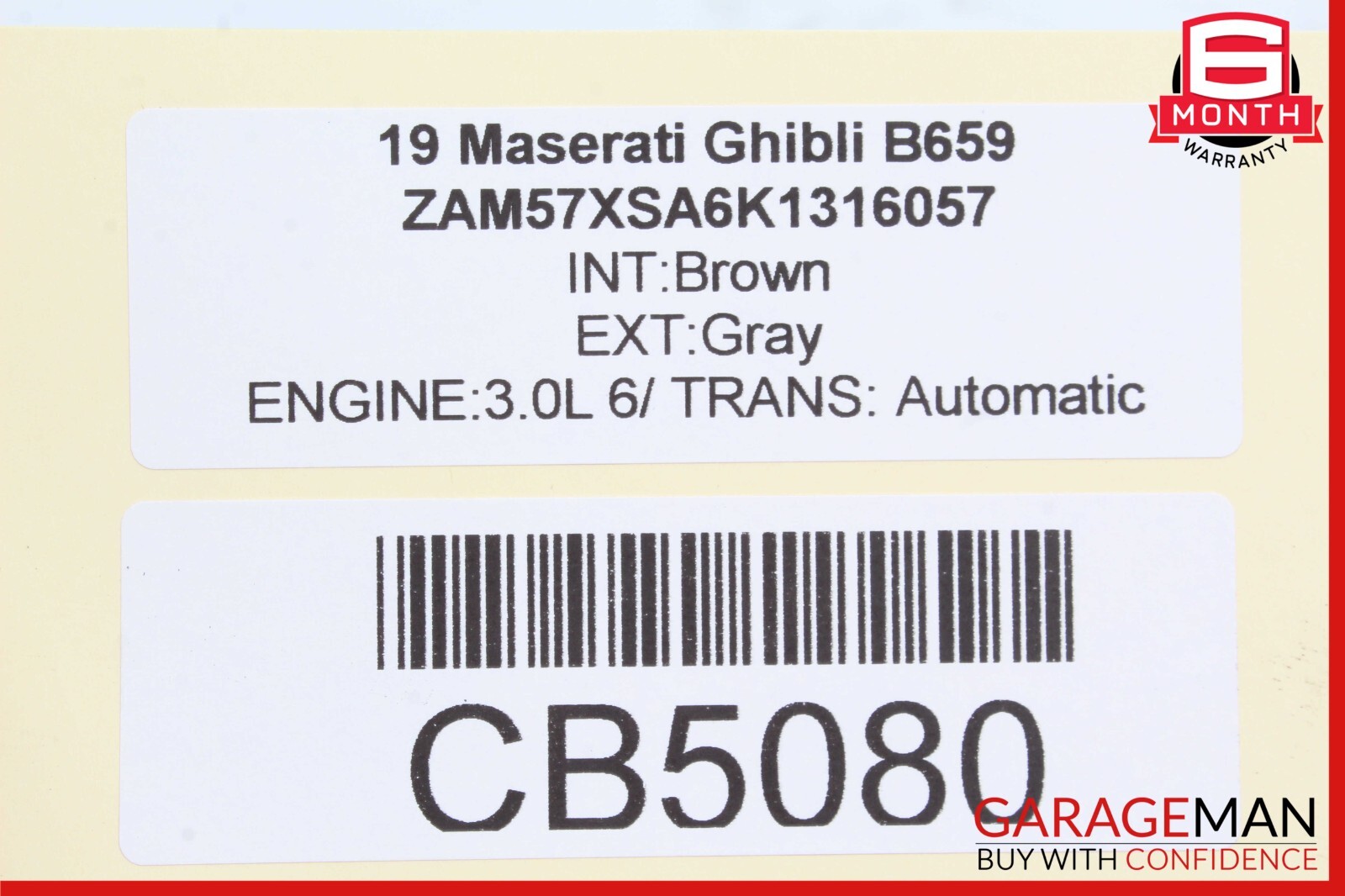 14-20 Maserati Ghibli Right Side Turbocharger Intercooler 670039351 3.0L OEM