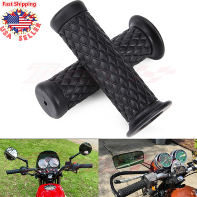 Pair Rubber 1'' 7/8'' Handle Bar Hand Grips Motorcycle Dirt Pit Bike ATV Scooter