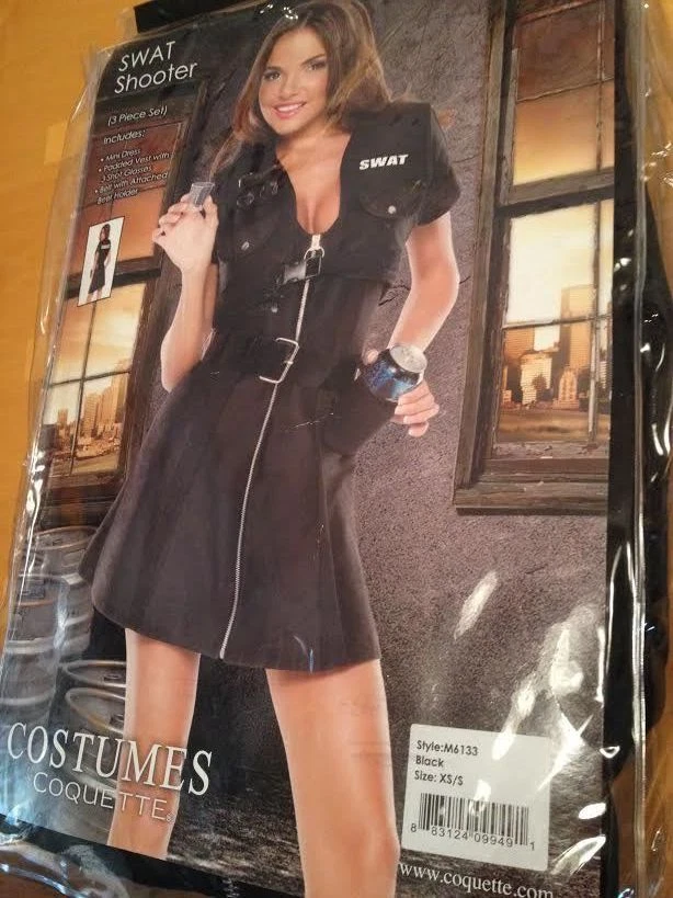 NUEVO CON ETIQUETAS COQUETTE Sexy SWAT SHOOTER Halloween Disfraz Juegos con disfraces XS/S M6133 Foto 4 de 4