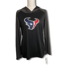 NWT Youth Large Black Houston Texans NFL Hoodie Pullover Sweatshirt Hooded New