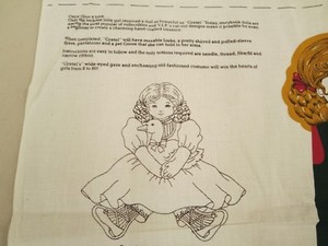 Gretel A Storybook Doll Pattern Pillow Panel W/Goose Cranston Print Works #2