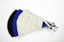 5 Pack 100 Cotton Face Masks 3 layers Reusable Washable Cloth Adjustable Straps