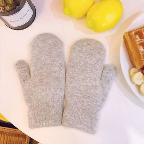 Gants femme couleur unie imitation fourrure lapin gants mitaines gants fourrure chauds. - Photo 11/24