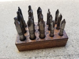 Moore Tools Lot Of 15 Jig Bore Grinder Drills Mills Counter Bores In Block