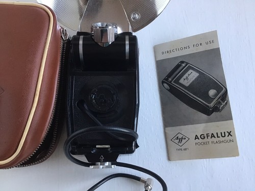 VINTAGE AGFALUX BLITZAUFSATZ mit Etui und Anleitung. ERSATZTEILE ODER REPARATUR - Bild 3 von 8