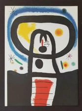 Joan Miro "Equinox"  Mounted offset  Lithograph 13 7/8 x10" Limited ed 1972